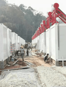 This photo from Weibo shows the Mohan quarantine site under construction.