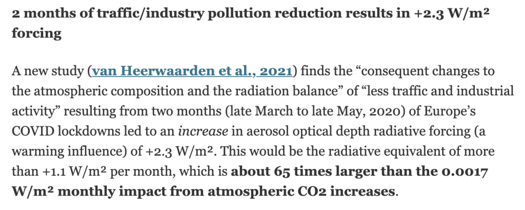 NoTricksZone downplays the effects of CO2 emissions through exaggerated phrasing of data.