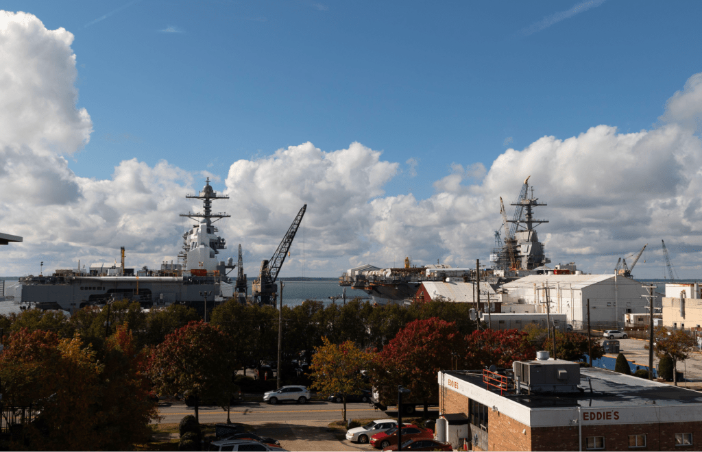 The photo posted on USNI on Nov. 12, 2021, shows the two carriers in the misleading image.