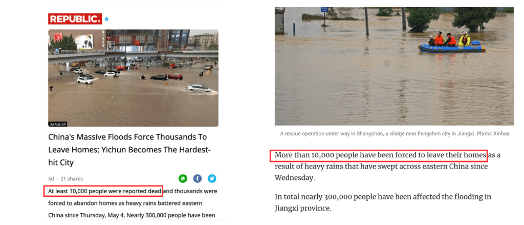 A series of misleading claims about recent natural disasters in China ...