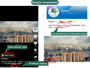 screenshot of the Douyin post