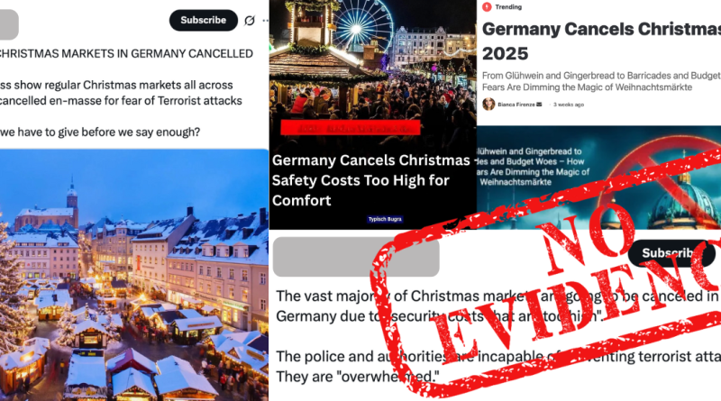 Feature image made up of related Christmas market claims and images