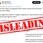 Misleading: Egypt’s football team did not curse ‘infidels’ in viral locker-room video