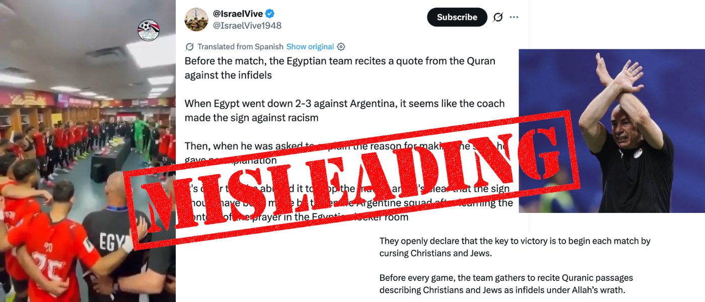 Misleading: Egypt’s football team did not curse ‘infidels’ in viral locker-room video