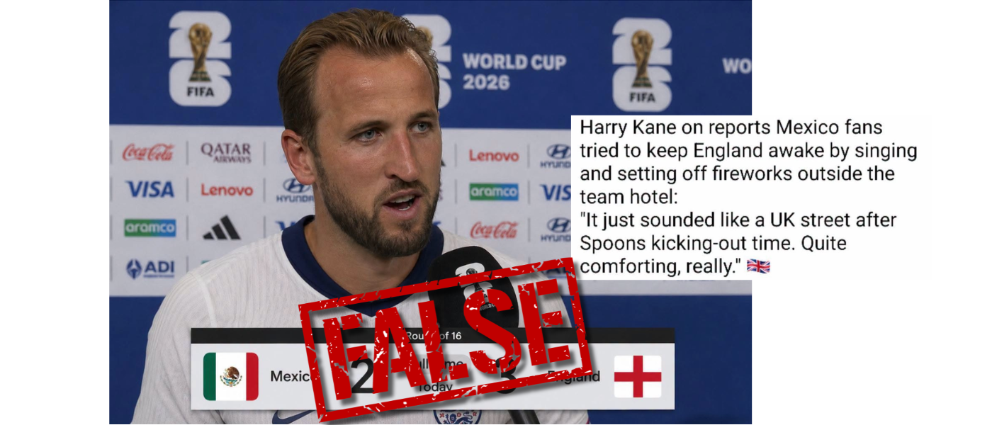 Just in case: No, Harry Kane did not compare Mexico fans to UK closing-time pub crowds