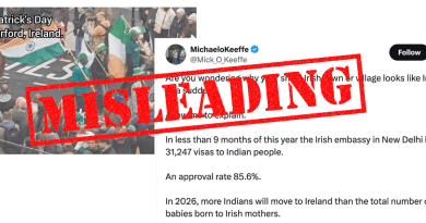 Misleading: Most Irish visas granted to Indians are for short-term stays, not migration